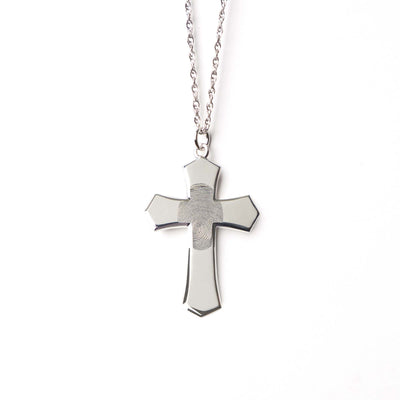 Cross Fingerprint Pendant - Perry